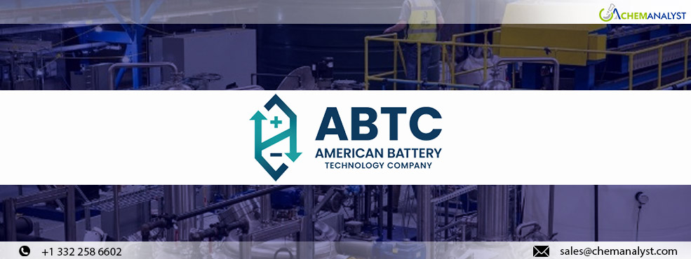 American Battery Technology Initiates Pilot Plant for Lithium Hydroxide Production