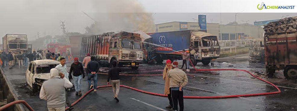 Chemical Carrying Truck Collides on Jaipur-Ajmer Highway Causes Fire, At Least Seven Dead