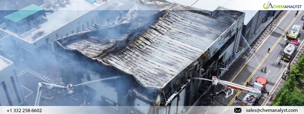 Massive Fire at South Korea's Lithium Battery Factory 